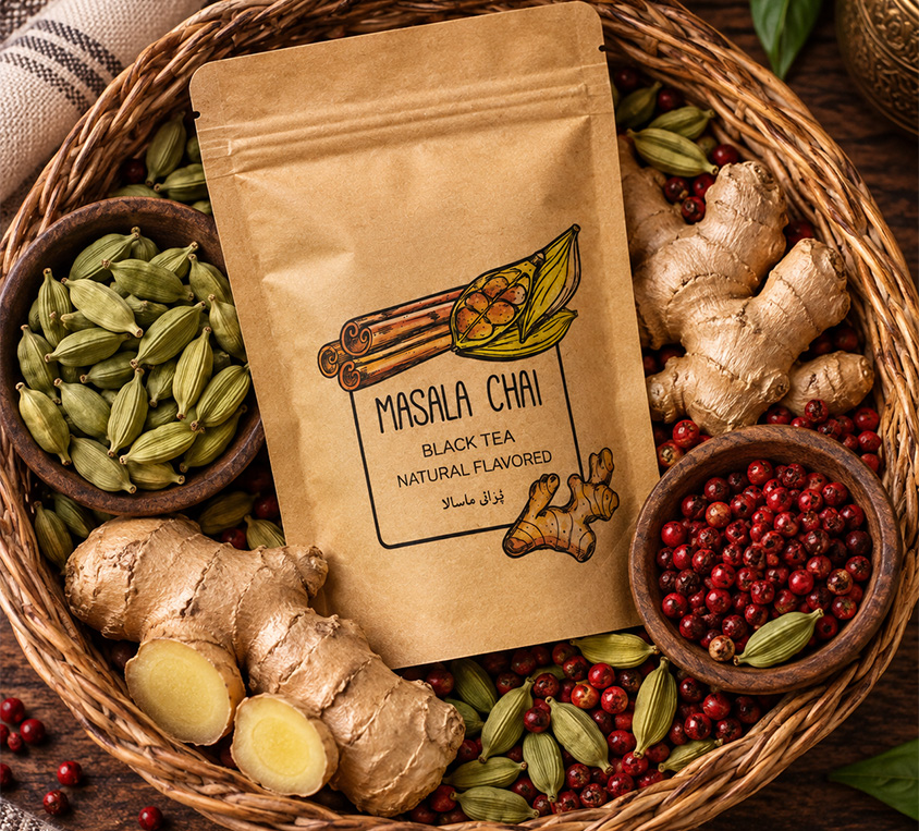 Masala Chai Leo Tea – czarna herbata liściasta z przyprawami w opakowaniu doypack